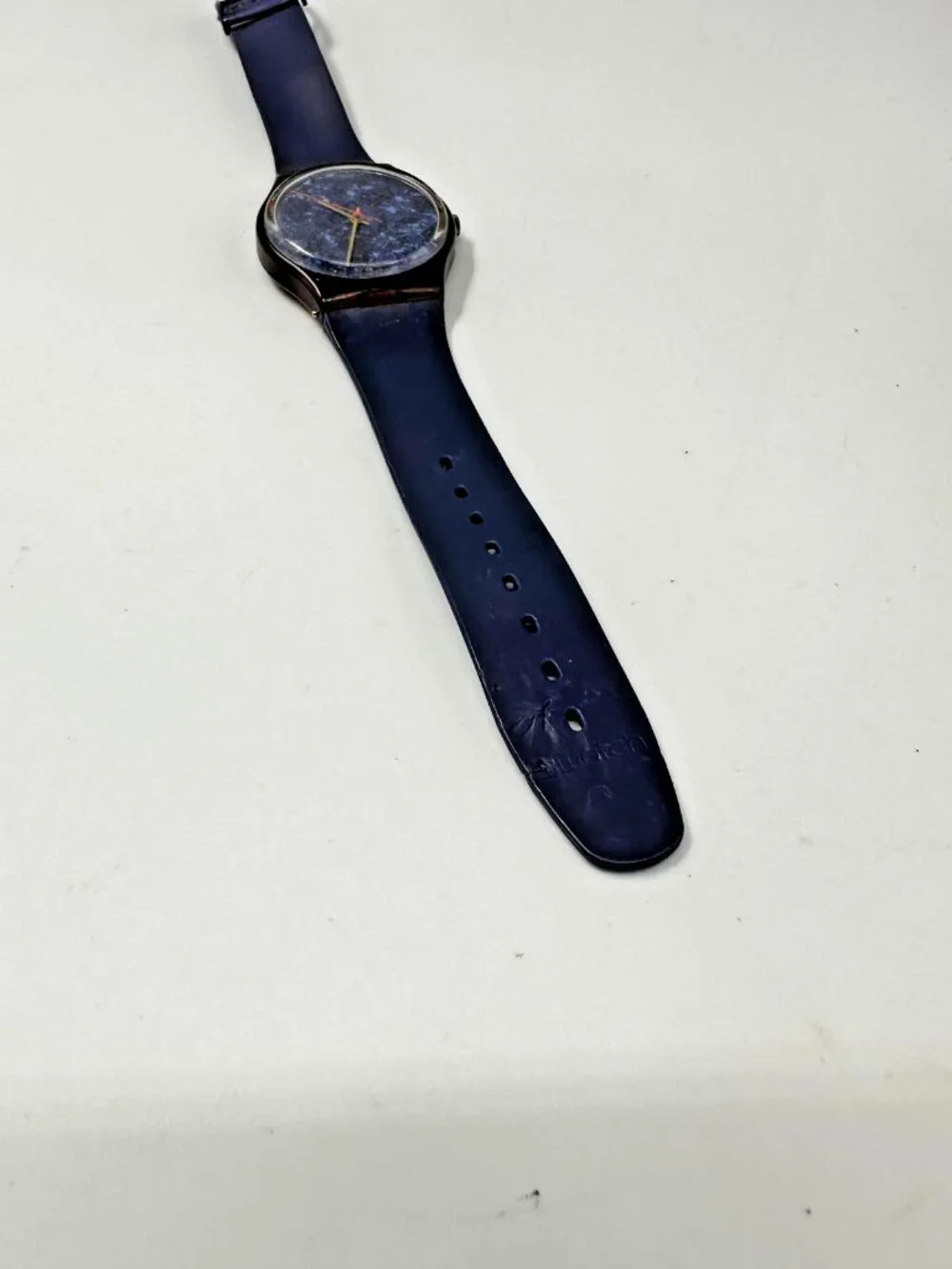 Swatch Lazuli Watch Men 33mm Blue Dial Swiss GF101 New Battery 9